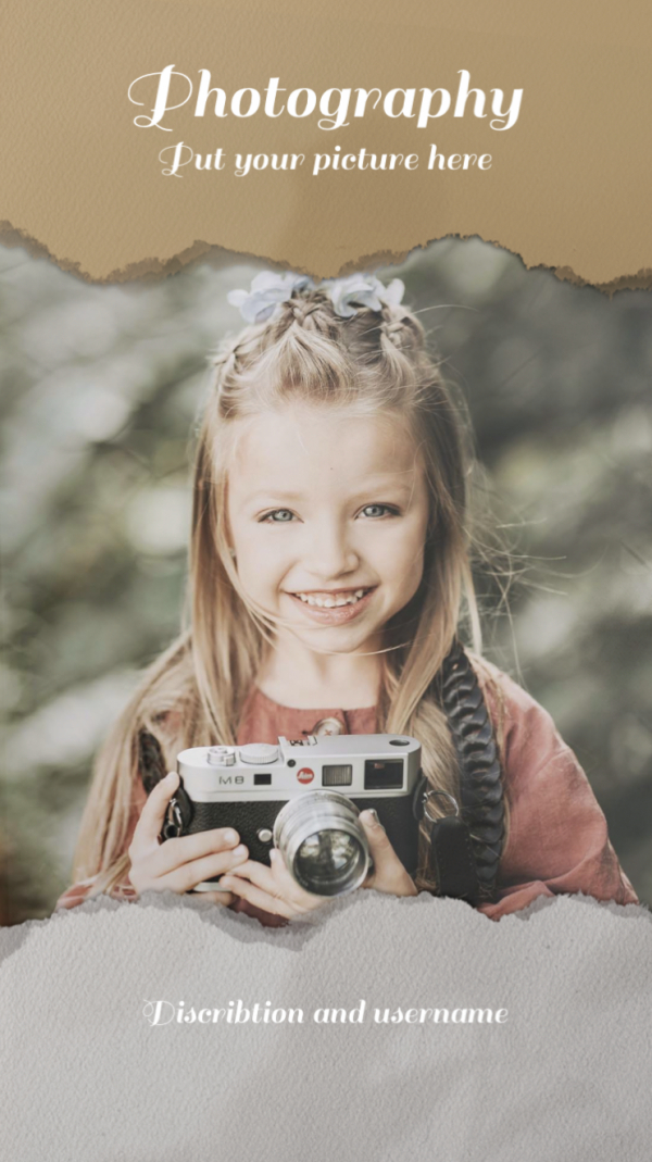 Design Photography, download and edit for free design template - Story, Photography from the Andalusi design app