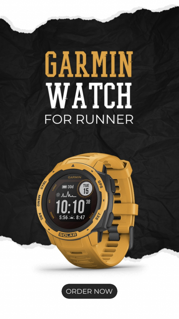 Garmin Watch Design for Runner, download and edit for free design template - Story, Marketing from the Andalusi design app