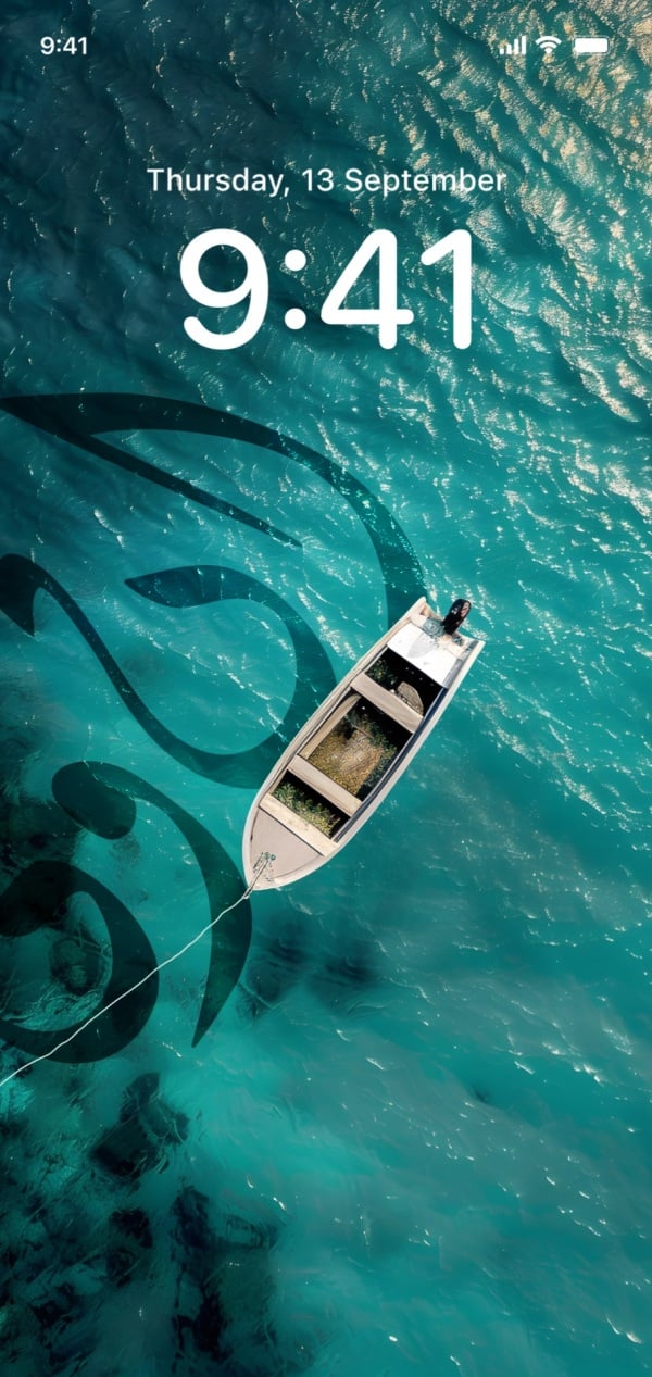 Design Wallpaper of a Boat in Blue Waters, download and edit for free design template - Wallpapers from the Andalusi design app