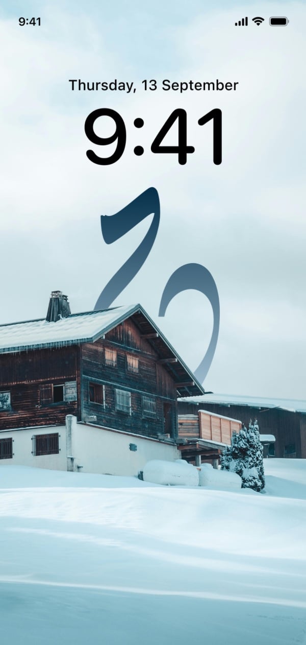 Design of a Snowy House Wallpaper, download and edit for free design template - Wallpapers from the Andalusi design app