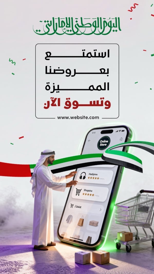 UAE National Day Design, Discounts, download and edit for free design template - UAE National Day, Discounts from the Andalusi design app
