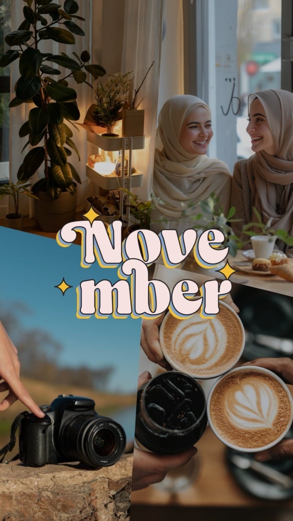 November Design, Story, download and edit for free design template - Month Highlights, Story from the Andalusi design app
