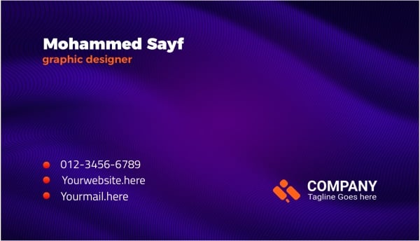 Elegant Business Card Design, download and edit for free design template - Business cards from the Andalusi design app