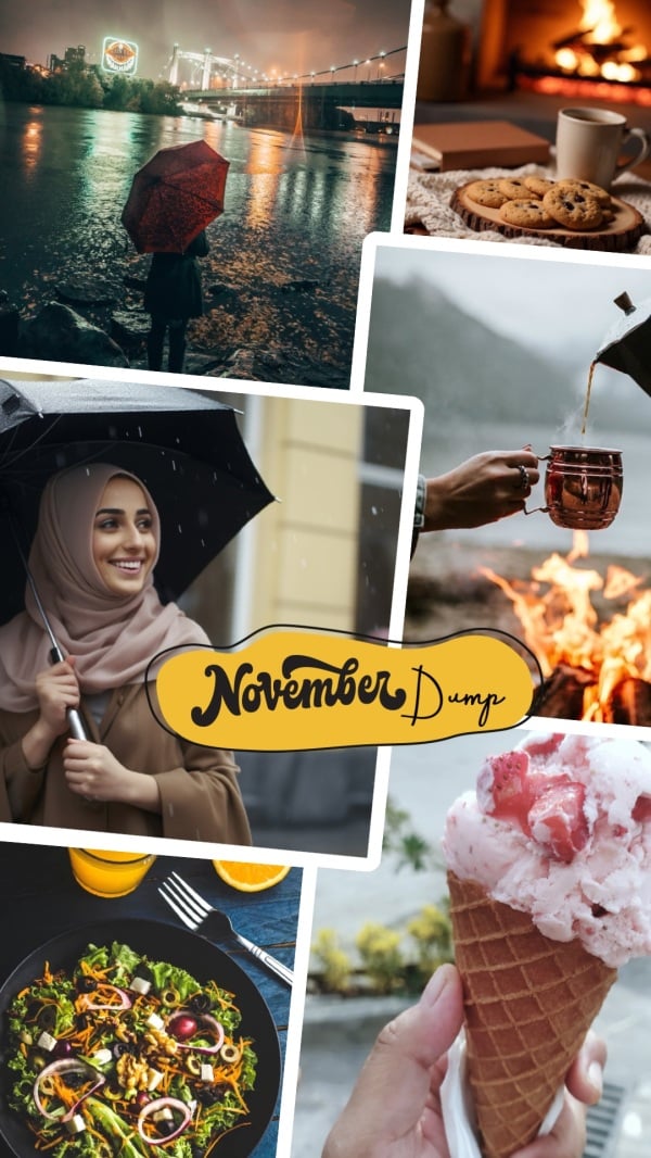 November Design, download and edit for free design template - Month Highlights, Story from the Andalusi design app