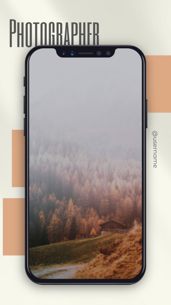 Design Mockup for Phone with Nature Background, download and edit for free design template - Mockups from the Andalusi design app