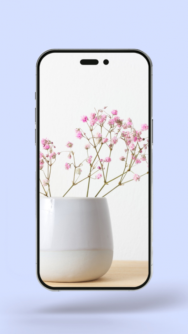 Design Mockup of a Phone with Beautiful Flowers, download and edit for free design template - Mockups from the Andalusi design app