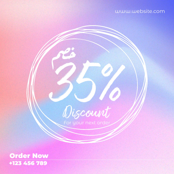 Design 35% Discount, download and edit for free design template - Post, Marketing, Discounts from the Andalusi design app