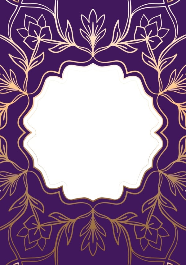 Design of an Empty Card with Floral Patterns, download and edit for free design template - Cards, Empty Cards from the Andalusi design app