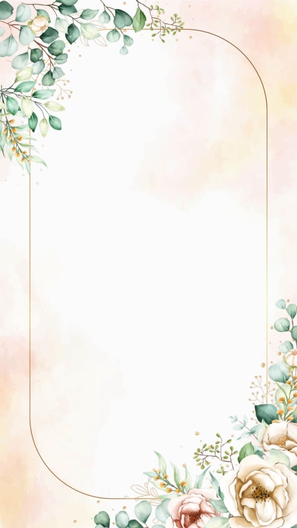 Design Empty Card with Floral Accents, download and edit for free design template - Invitation Empty Cards, Empty Cards from the Andalusi design app