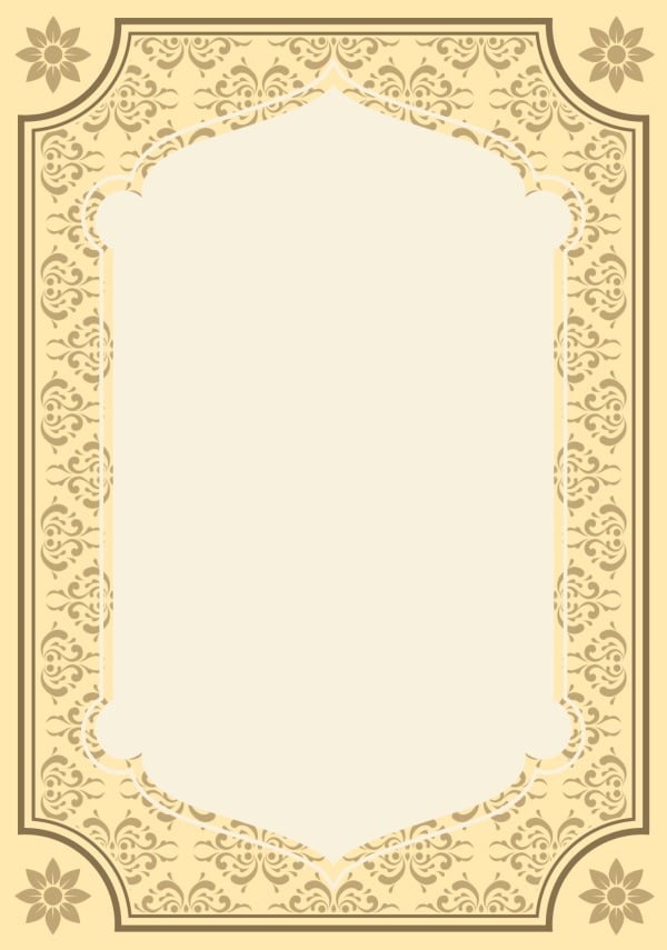 Design Empty Card with Decorative Borders, download and edit for free design template - Cards, Empty Cards from the Andalusi design app