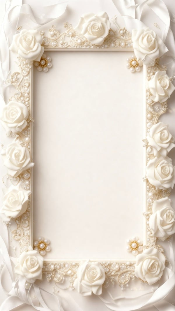 Design Empty Card Decorated with Roses, download and edit for free design template - Invitation Empty Cards, Empty Cards from the Andalusi design app