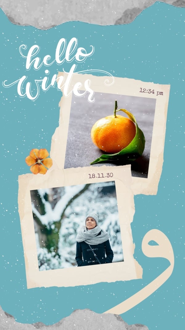Winter Design, download and edit for free design template - Winter, Photo Collage from the Andalusi design app
