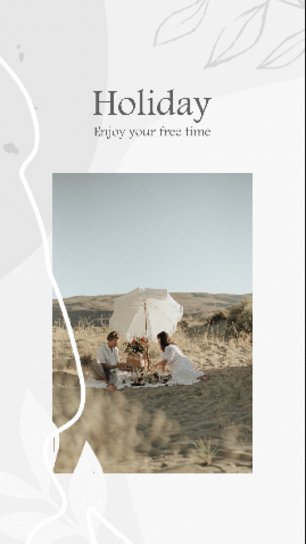 Holiday Design, Enjoy Your Free Time, download and edit for free design template - Story, Mood from the Andalusi design app