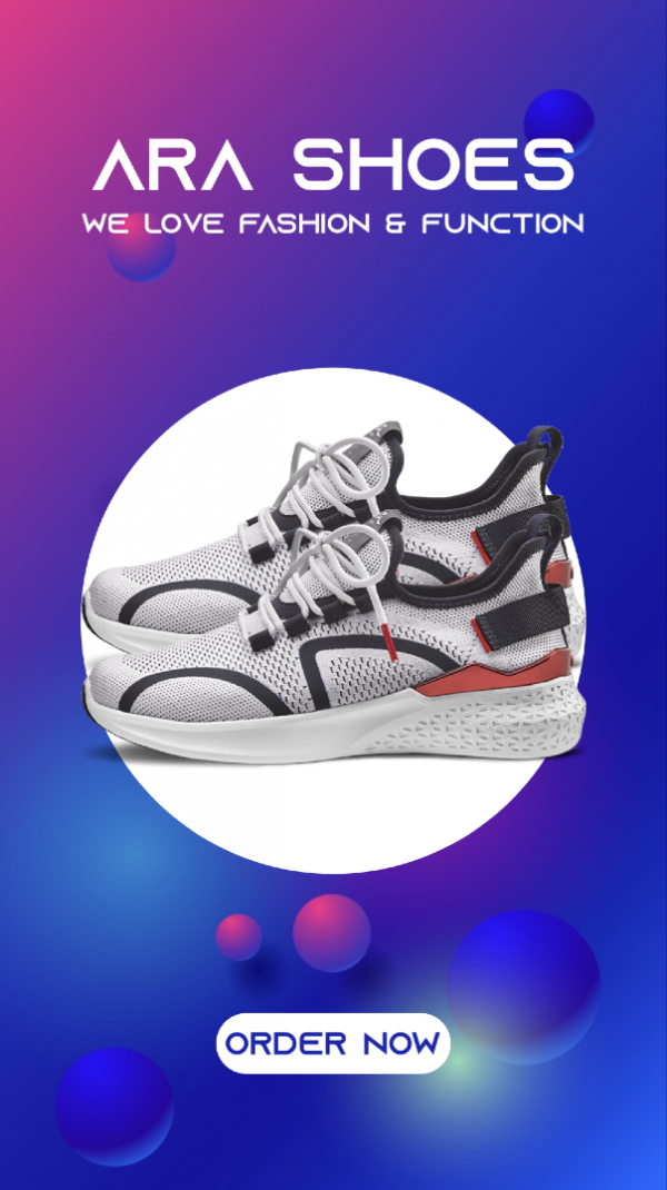Design Story for Sports Shoes, download and edit for free design template - Story, Marketing from the Andalusi design app
