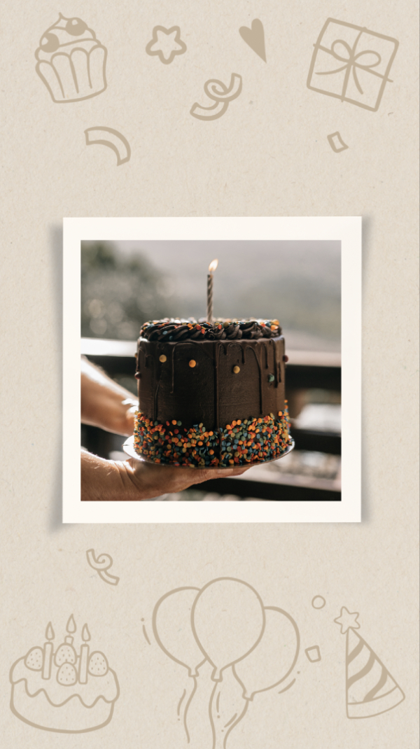 Birthday Design, download and edit for free design template - Story, Events from the Andalusi design app