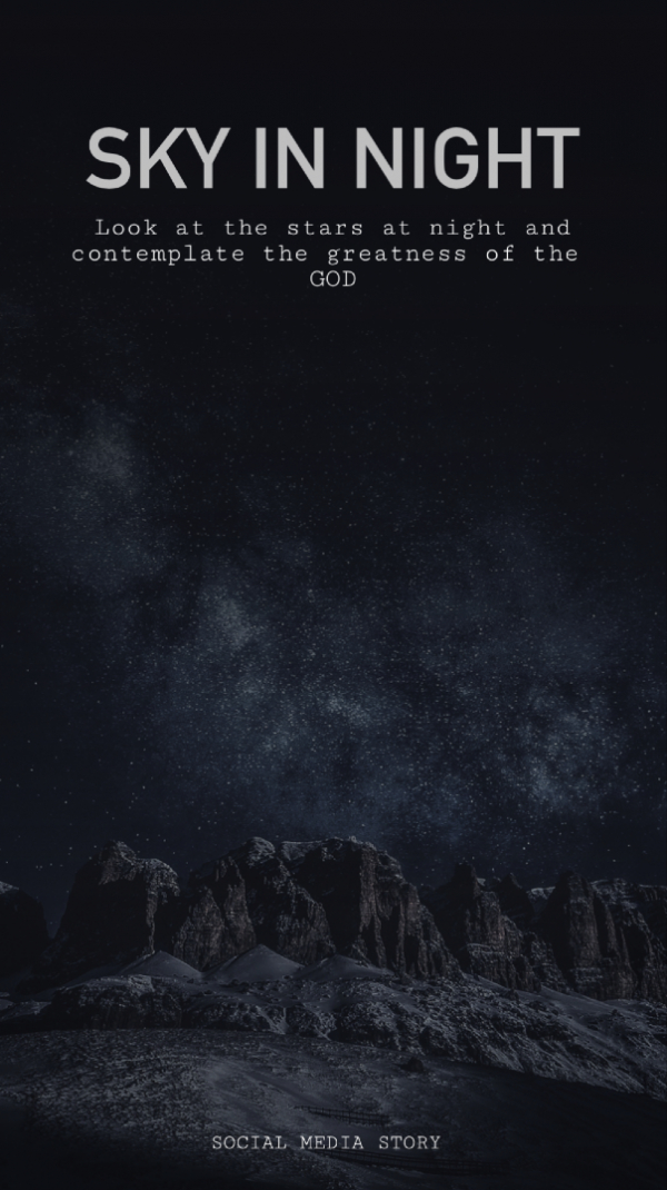 Design Sky in Night Story, download and edit for free design template - Quotes, Story from the Andalusi design app