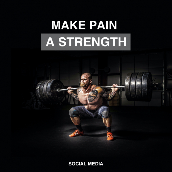 Design Post, Sport: Make Pain a Strength, download and edit for free design template - Post, Sport from the Andalusi design app