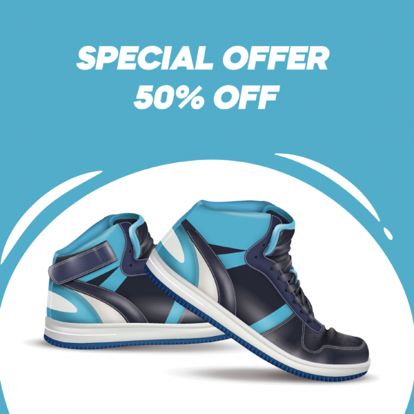 Design Sports Shoe, download and edit for free design template - Post, Marketing from the Andalusi design app