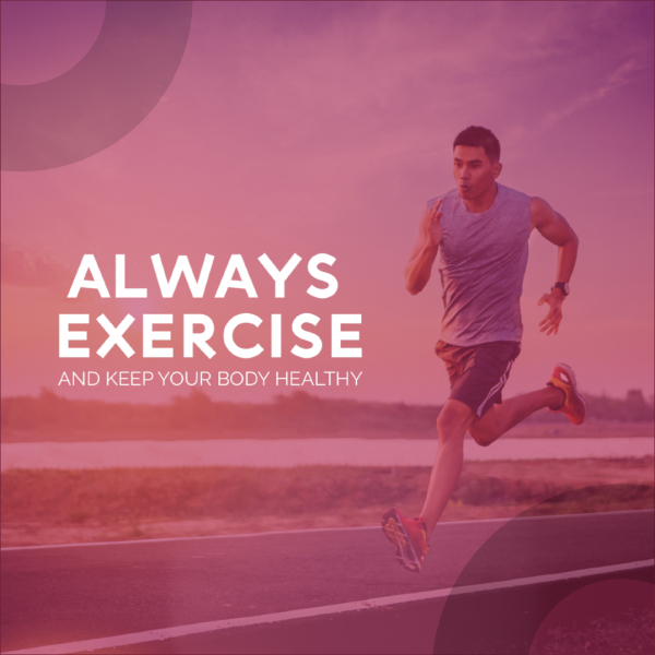 Design Post, Sport: Always Exercise for a Healthy Body, download and edit for free design template - Post, Sport from the Andalusi design app