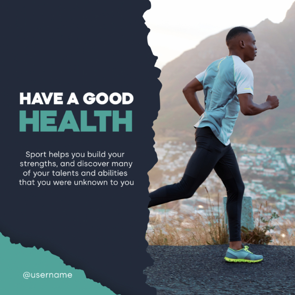 Design for Good Health, download and edit for free design template - Post, Sport from the Andalusi design app