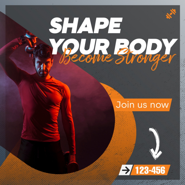 Sport Design for Your Strong Body, download and edit for free design template - Sport from the Andalusi design app