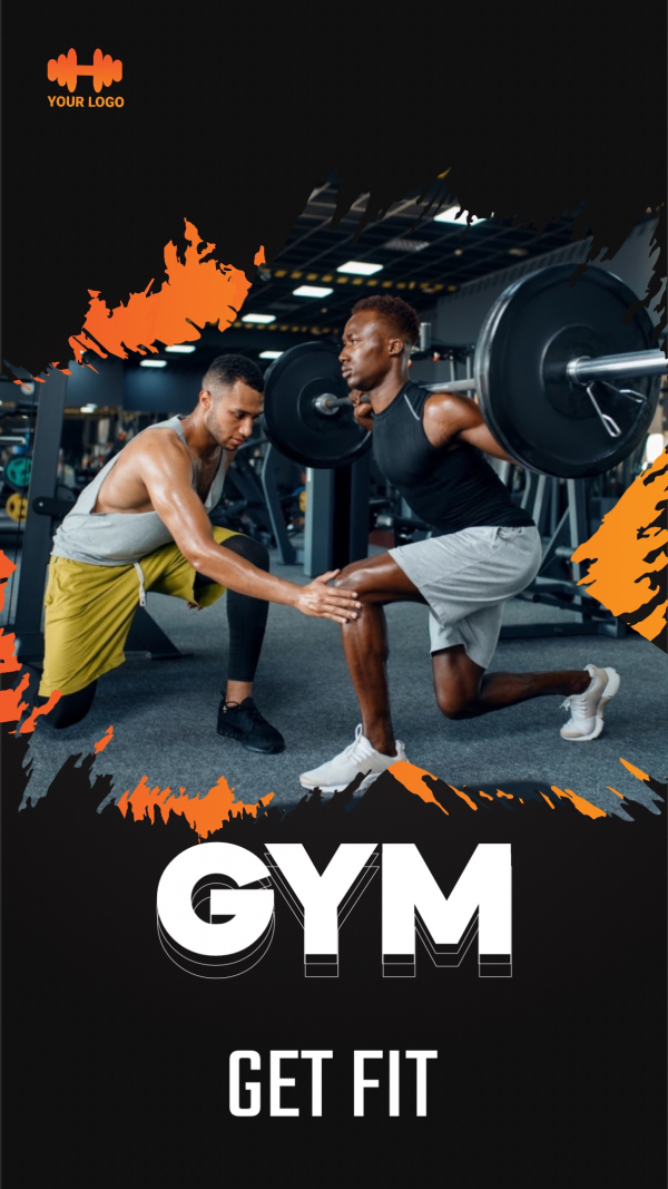 Gym Design, download and edit for free design template - Sport, Story, Promotions from the Andalusi design app
