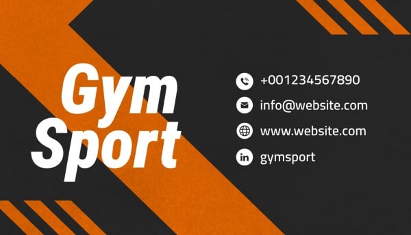 Design Business Card for Gym, download and edit for free design template - Business cards from the Andalusi design app