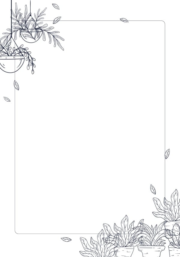 Design Empty Card with Plants, download and edit for free design template - Invitation Empty Cards, Empty Cards from the Andalusi design app