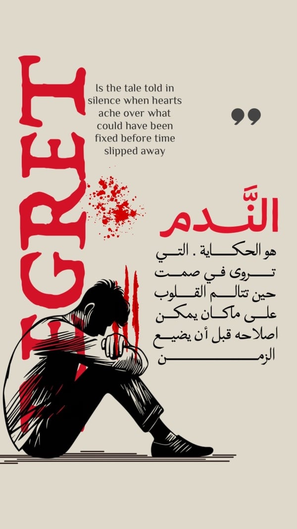 Design "Regret", download and edit for free design template - Quotes from the Andalusi design app