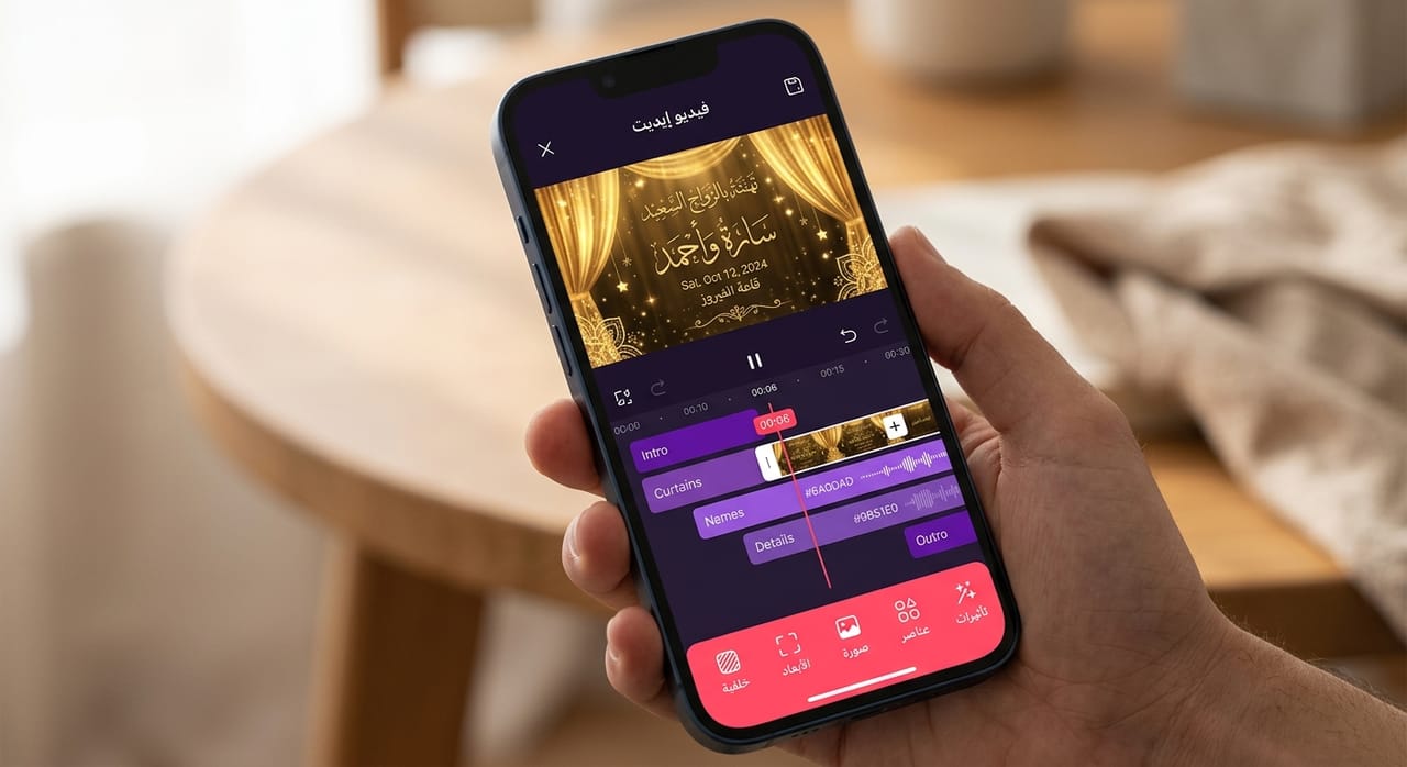 محرر الفيديو العربي في تطبيق أندلسي