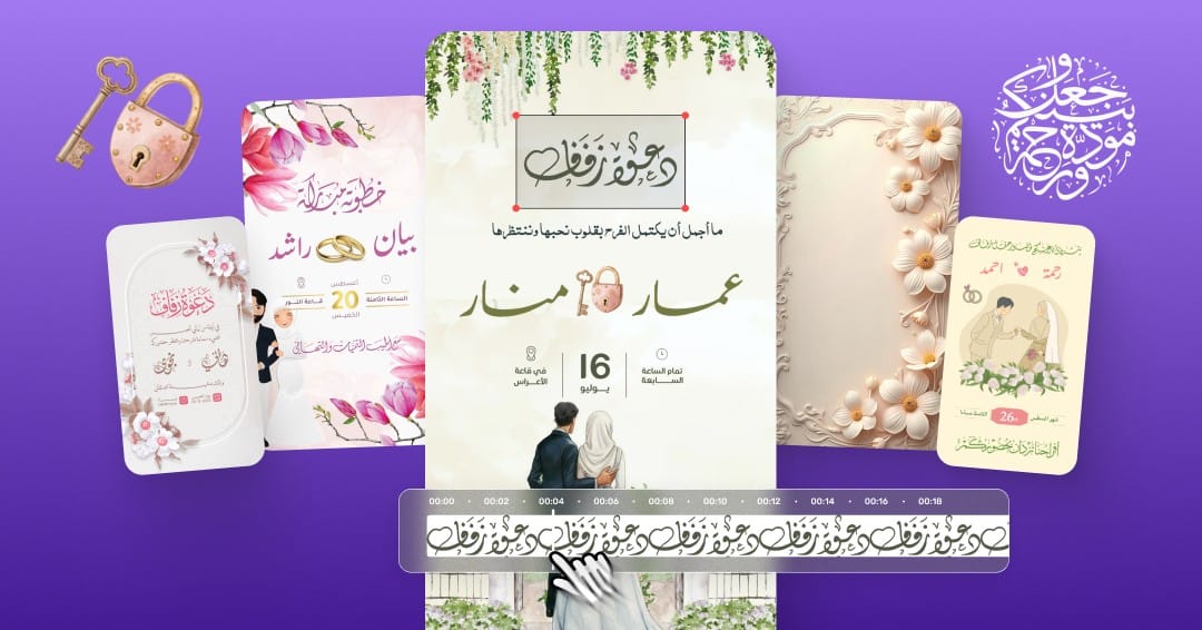 Design a professional animated invitation card for free with Andalusi