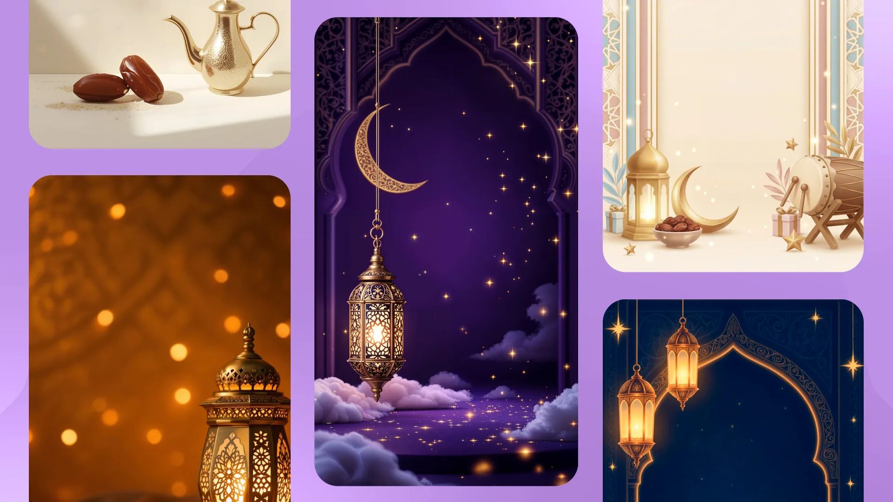 أمثلة قوالب خلفيات في تطبيق أندلسي