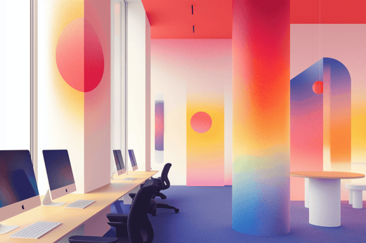 A bright workspace in Andalusi colours