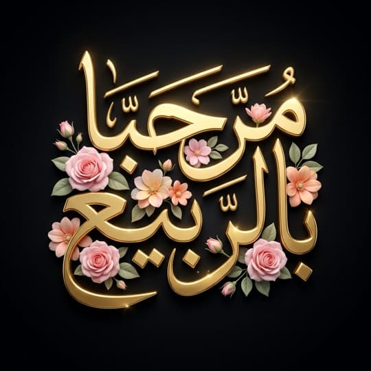 Gold Arabic calligraphy, AI-generated in Andalusi