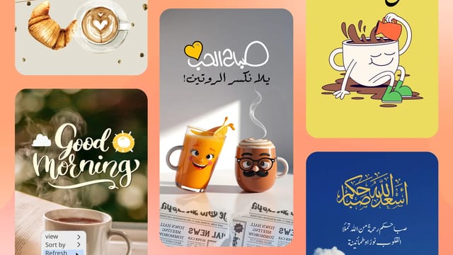 تصميم صباح الخير في أندلسي