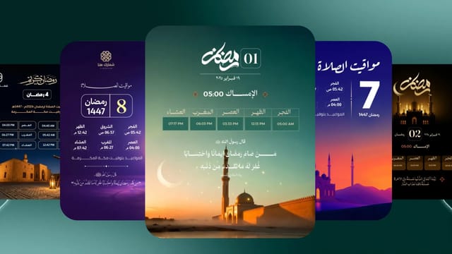 تصميم تقويم رمضان في أندلسي