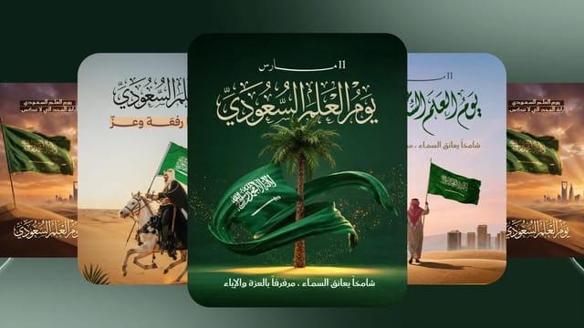 تصميم يوم علم السعودية في أندلسي