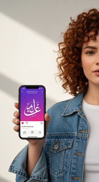تصميم ستوري عربي على الهاتف في تطبيق أندلسي