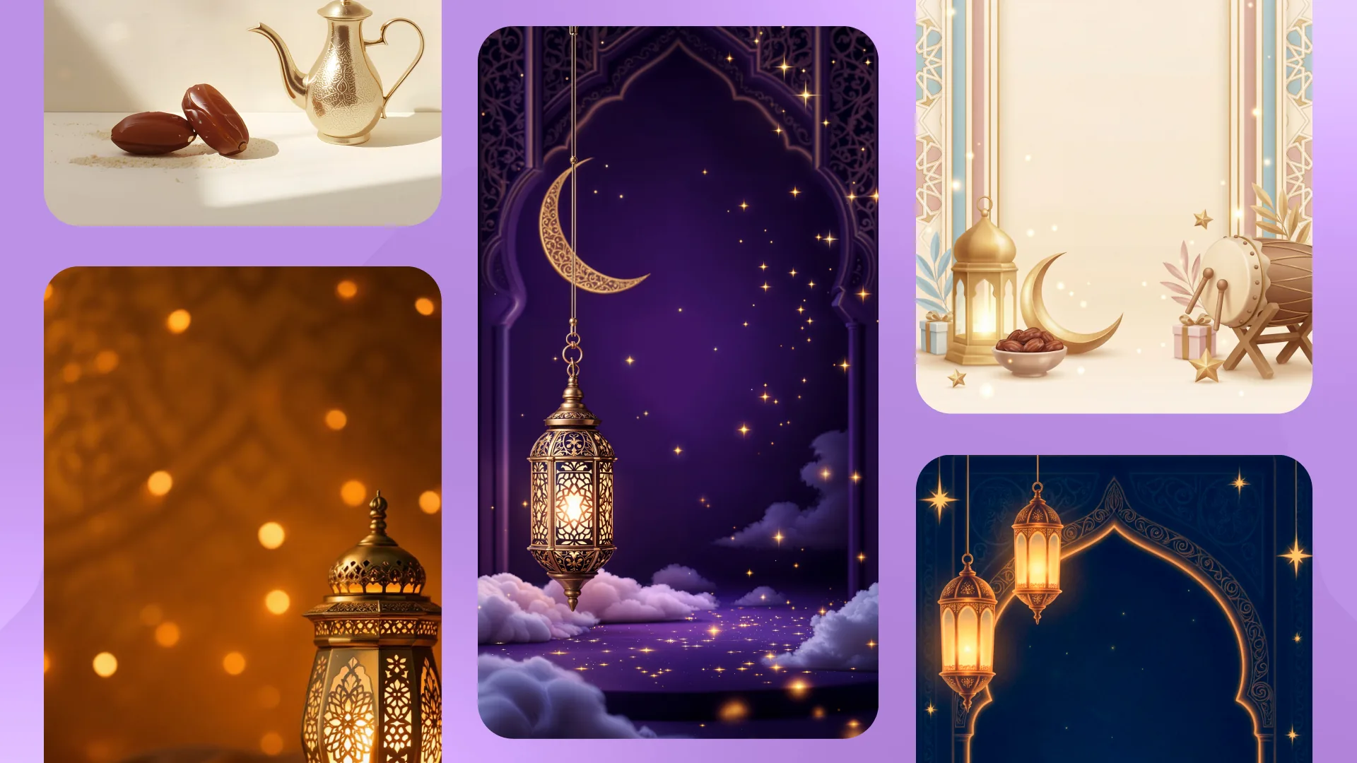 أمثلة قوالب خلفيات في تطبيق أندلسي