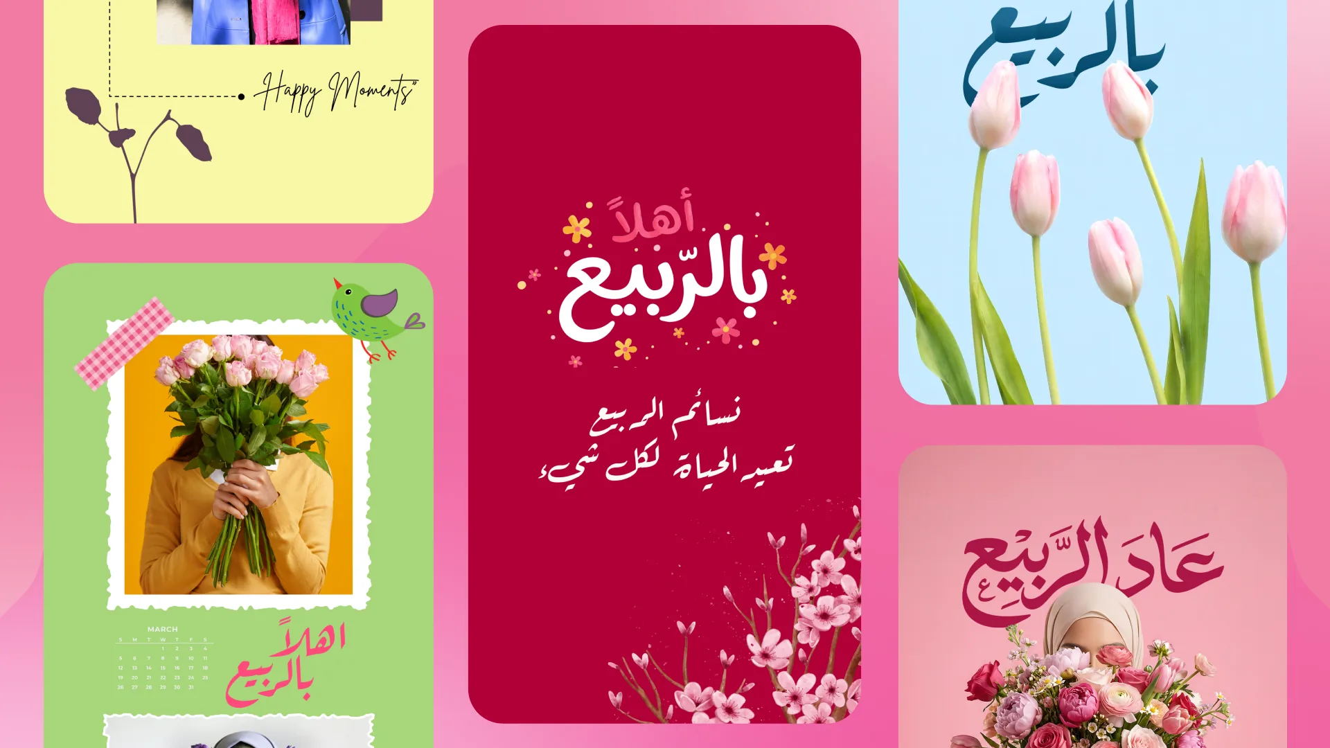 أمثلة قوالب ربيع في تطبيق أندلسي